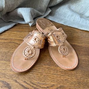 New Rose Gold Jack Rogers- Size 8